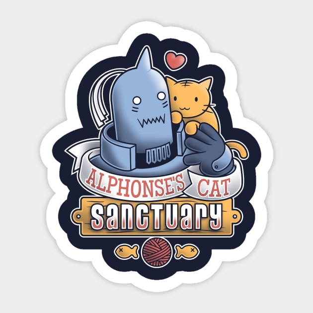 Alphonse's Cat Sanctuary Sticker by adho1982